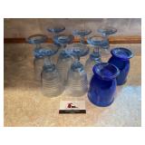 Blue stemware/ glassware