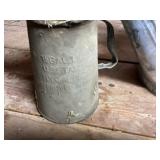 Galvanized oil can and watering can