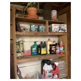 Garden items, wall contents