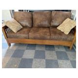 Wood frame couch