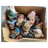 Plastic garden gnomes