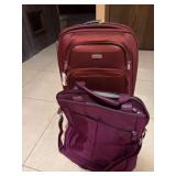 Rolling luggage and bag