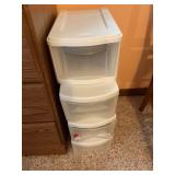 Plastic storage drawers