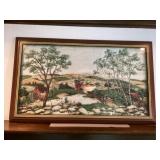 Framed quilted wall decor