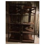 Wood shelves