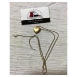 Heart locket marked Italy