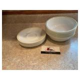 Correlle plates and bowls