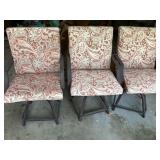 Patio chairs, bar height, swivel