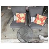 Patio chairs and table/ covers