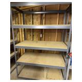 Metal shelving missing top board