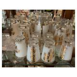 Libbyï¿½s vintage gold leaf glasses, pitcher drink