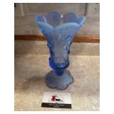 Blue floral vase