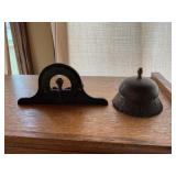 Vintage bell and protractor