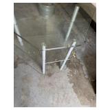 Glass top corner entertainment center
