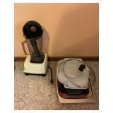 Blender, pans and kitchen items