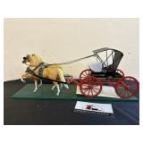 John Deere wagon and horse display