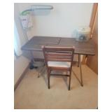 Vintage chair, desk, shredder & light