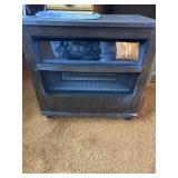 Electric fireplace heater with remote