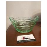 Ocean wave vaseline bowl- possible uranium
