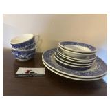 Vintage blue and white dishes
