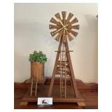 Wooden Windmill clock