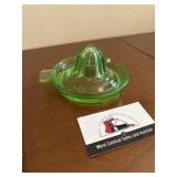 Green glass juicer- chipped