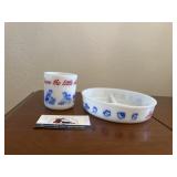 Vintage Hazel Atlas Jesus Loves me plate and mug