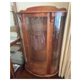 Antique curved glass china hutch