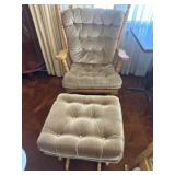 Glider with ottoman