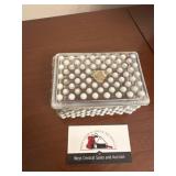 Fenton hobnail opalescent cigarette box