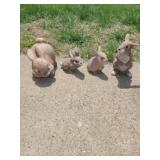 Outdoor small rabbit decor