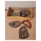 Vintage cast iron sad irons