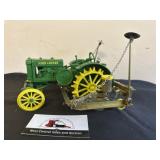 John Deere tractor with homemade planter