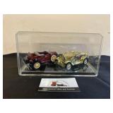 Vintage cars in display box