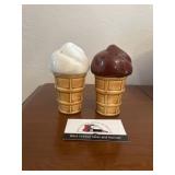 Vintage ice cream cone salt and pepper shakers