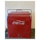 Vintage metal Coca- Cola travel cooler