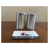 Vintage aluminum salt and pepper shakers