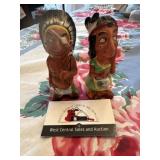 Vintage Native American themed salt and pepper
