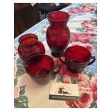 Red glassware
