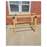 Wooden saw horses