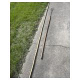 Bamboo pole and Frog