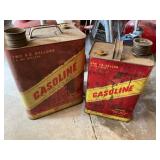 Two vintage gas cans
