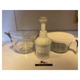 Pampered Chef Copper and Glass Mixing Bowl
