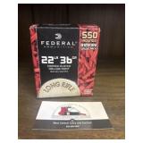 Federal 22 LR. QTY 550