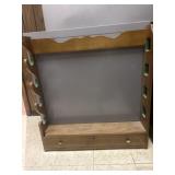 Wood gun rack with locking drawer