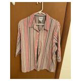 Bon worth petite large button up