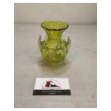 Vintage glass footed vase