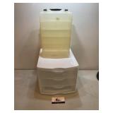 Plano organizer and plastic drawers