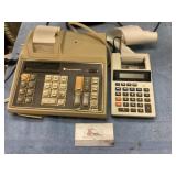 Adding machine, desk light
