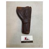 Tooled leather holster